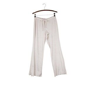 Juicy Couture OG Big Bling Velour Lounge Pants Ivory Y2K Lounge Size Small
